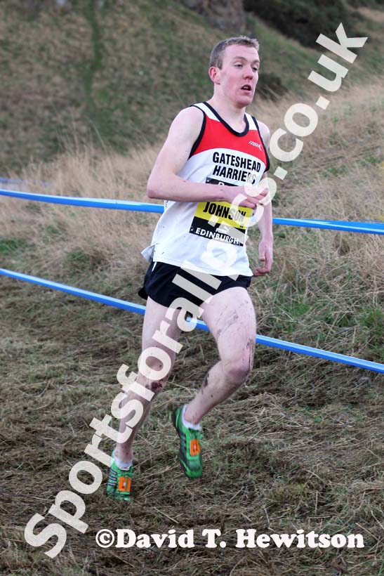 Calum Johnson (Gateshead) during the invitational mens 4k BUPA Great Edinburgh Cross Country. Photo: David T. Hewitson/Sports for All Pics